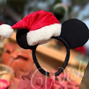 Disney Mickey Mouse Santa Hat Ear Headband for Adults